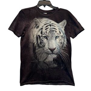 Mountain White Tiger  Collin Bogle Vintage Tie Die Small T-shirt